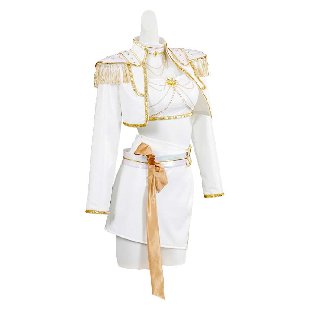 Enfant KPop Demon Hunters(2025) Mira What It Sounds Like Tenue Blanche Cosplay Costume
