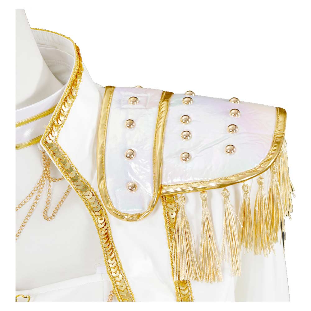 Enfant KPop Demon Hunters(2025) Mira What It Sounds Like Tenue Blanche Cosplay Costume