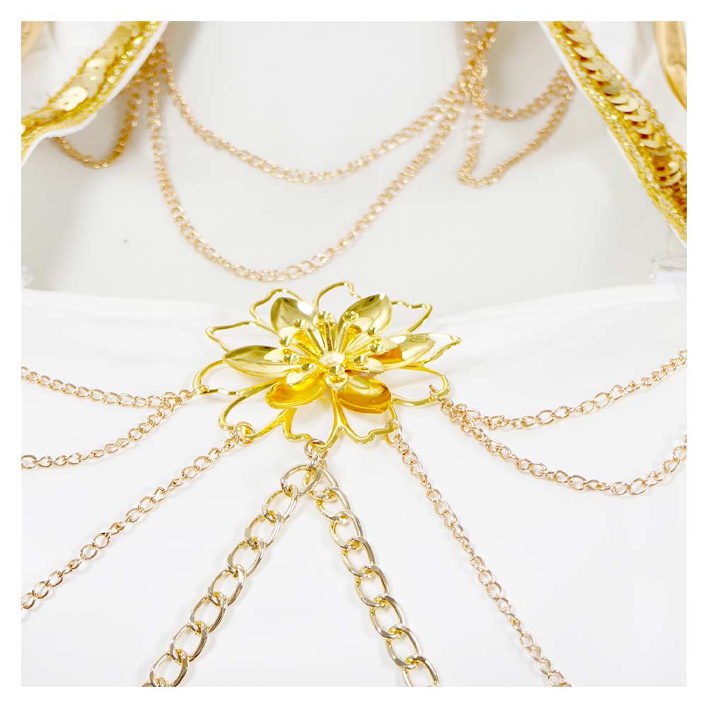 Enfant KPop Demon Hunters(2025) Mira What It Sounds Like Tenue Blanche Cosplay Costume