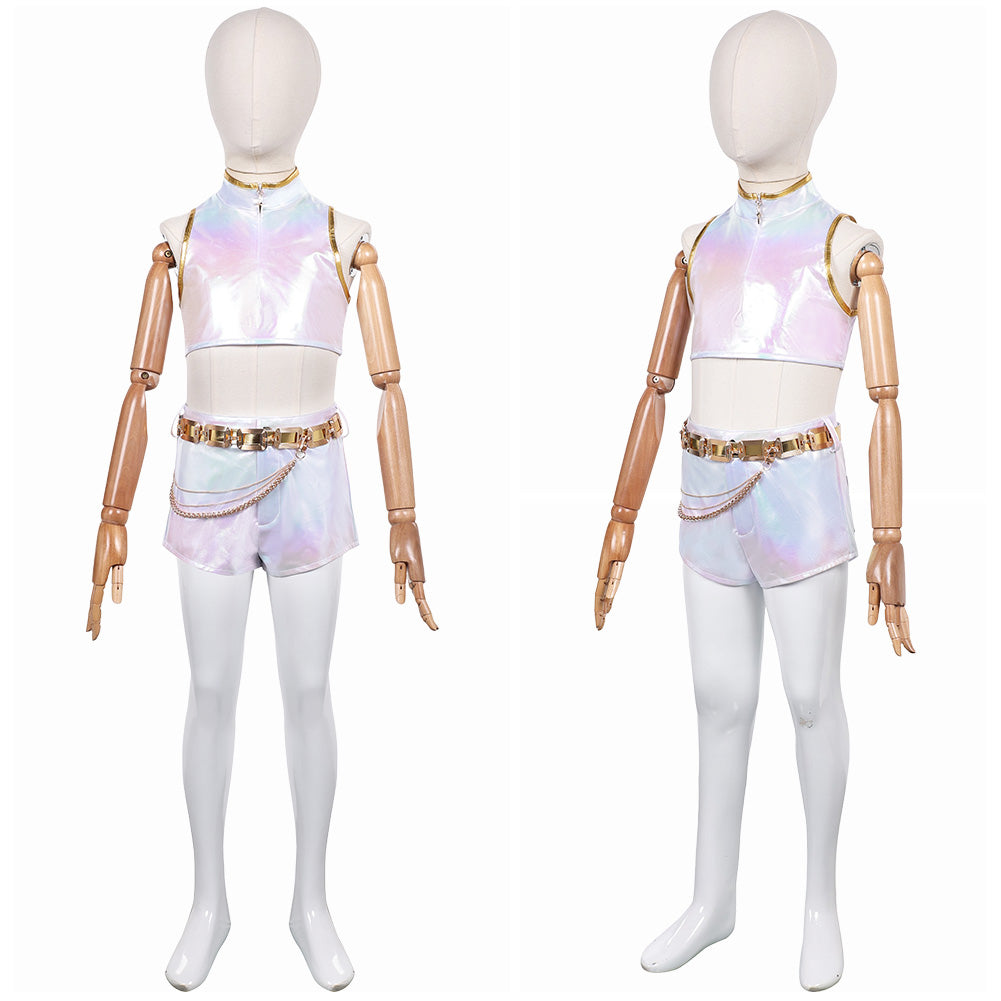 Enfant KPop Demon Hunters(2025) Rumi What It Sounds Like Tenue Cosplay Costume Ver.2
