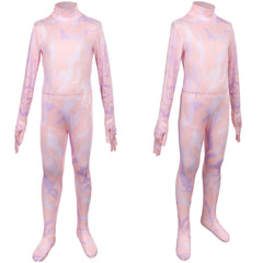 Enfant Kpop Demon Hunters(2025) Zoey Combinaison Rose Cosplay Costume