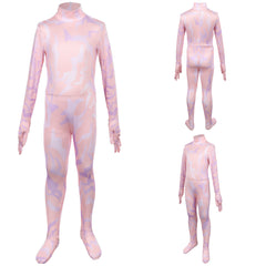 Enfant Kpop Demon Hunters(2025) Zoey Combinaison Rose Cosplay Costume