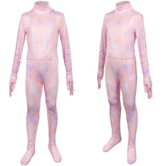 Enfant Kpop Demon Hunters(2025) Zoey Combinaison Rose Cosplay Costume