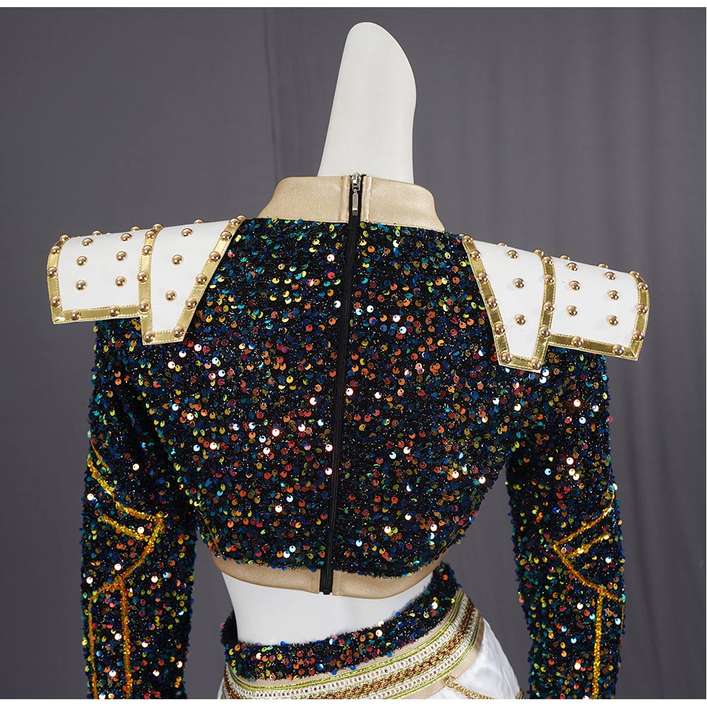 Enfant KPop Demon Hunters(2025) Zoey Golden Tenue Noire Cosplay Costume