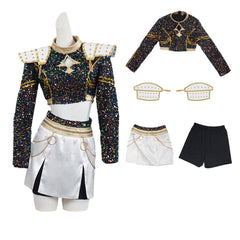 Enfant KPop Demon Hunters(2025) Zoey Golden Tenue Noire Cosplay Costume