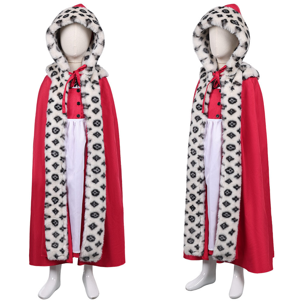 Enfant La Reine des Neiges 1967 Gerda Tenue Rouge Cosplay Costume