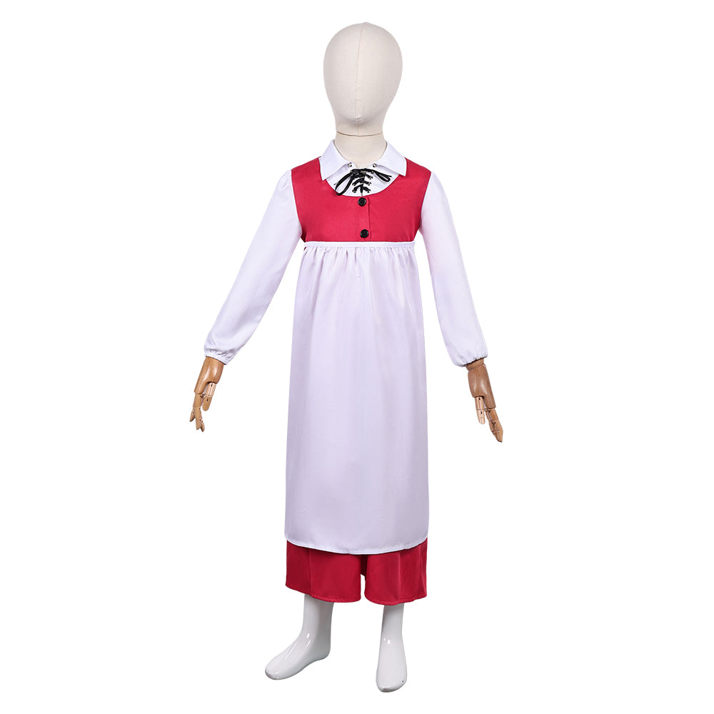 Enfant La Reine des Neiges 1967 Gerda Tenue Rouge Cosplay Costume