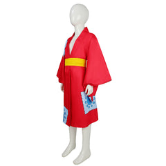 Enfant One Piece Wano Country Monkey D. Luffy Kimono Cosplay Costume
