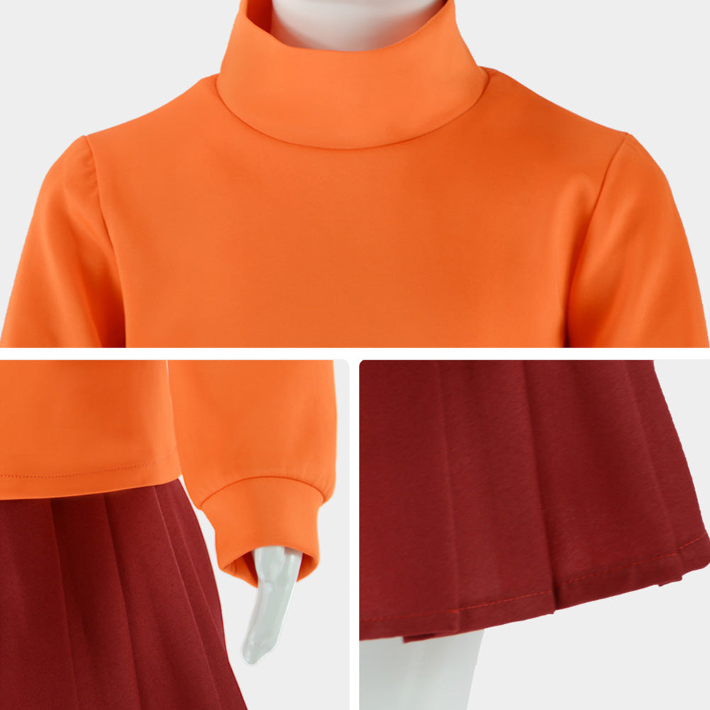 Enfant Scooby Doo Where Are You Velma Dinkley Cosplay Costume
