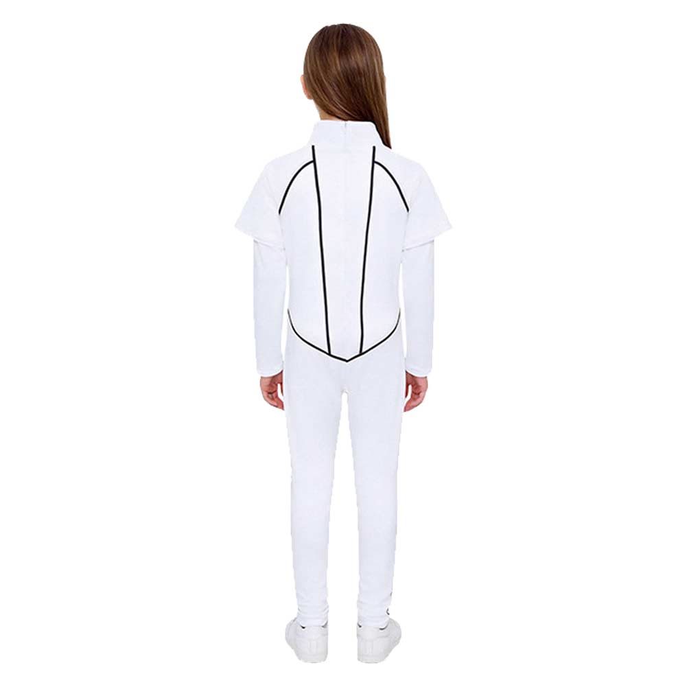 Enfant Stranger Things Saison 5 Kali Combinaison Blanche Cosplay Costume