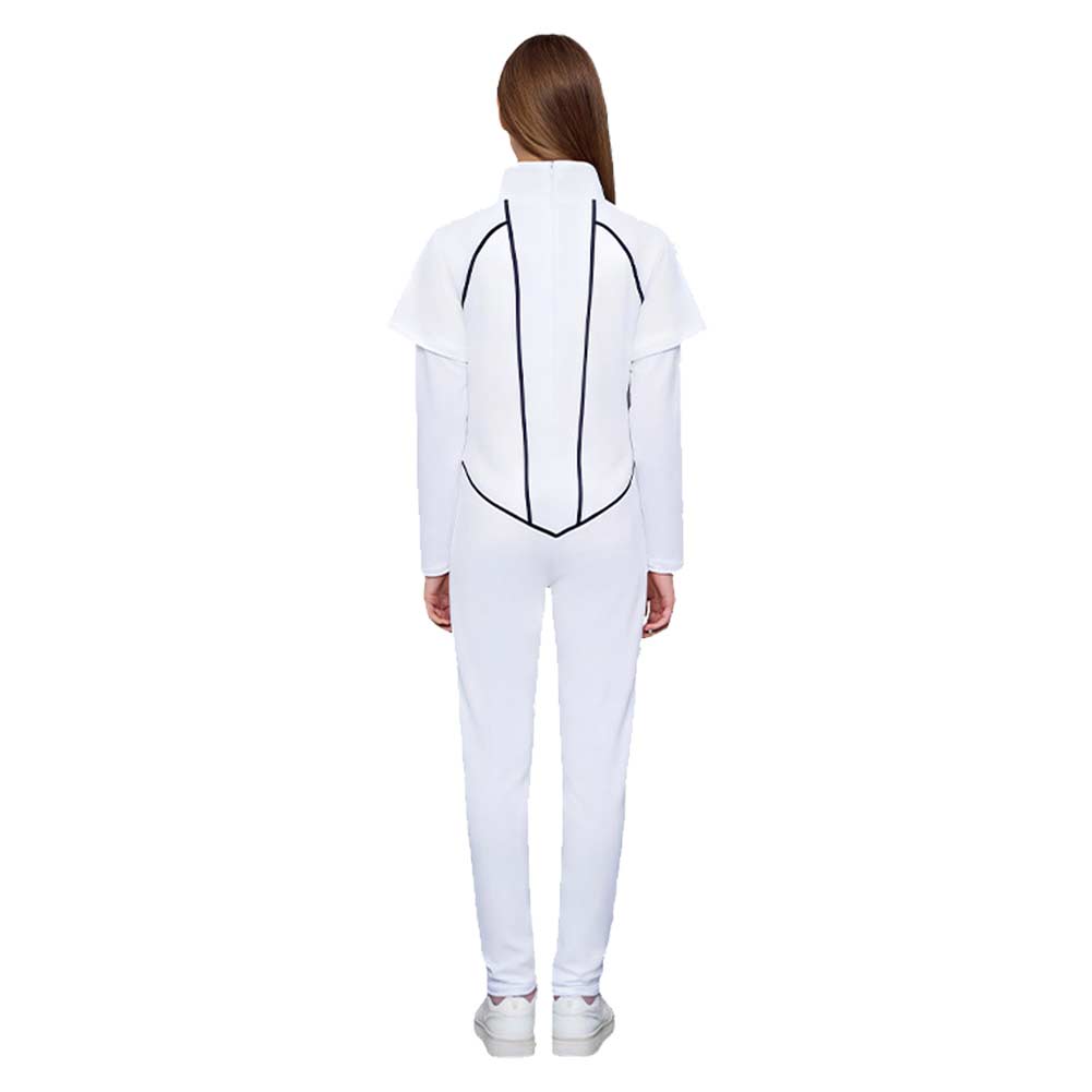 Enfant Stranger Things Saison 5 Kali Combinaison Blanche Cosplay Costume