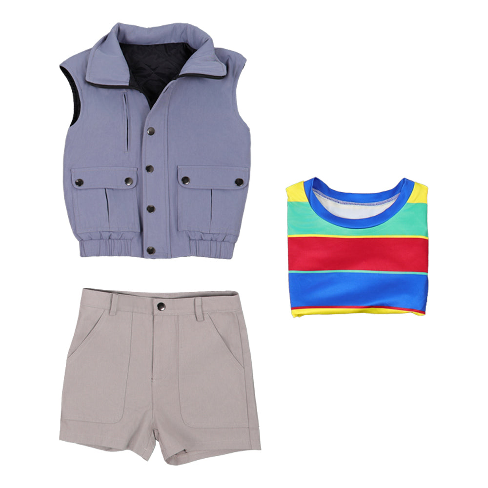 Enfant Stranger Things Saison 5(2025) Derek Tenue Violette Cosplay Costume
