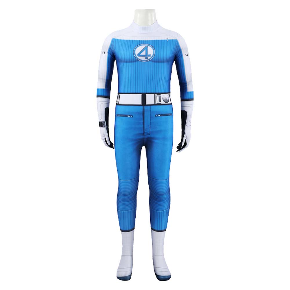 Enfant The Fantastic Four: First Steps(2025) Human Torch Combinaison Bleue Cosplay Costume