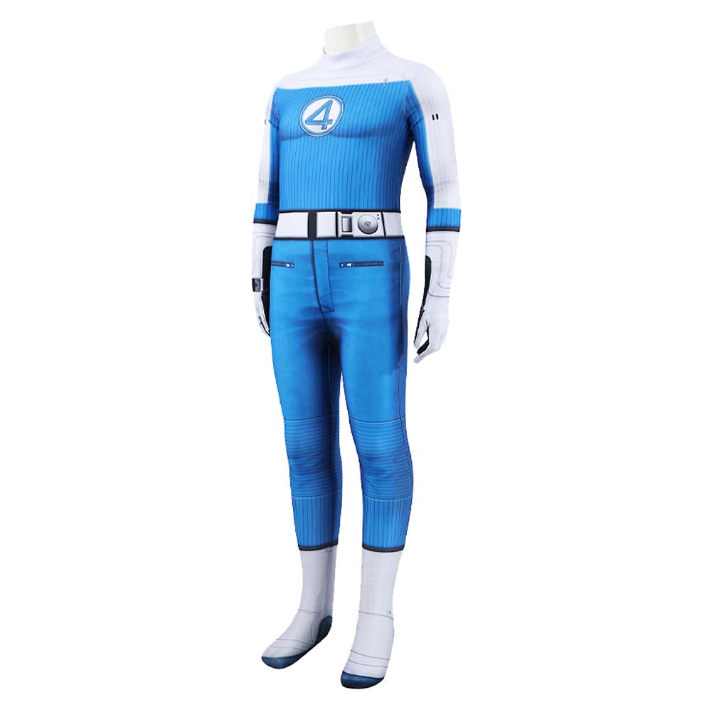 Enfant The Fantastic Four: First Steps(2025) Human Torch Combinaison Bleue Cosplay Costume