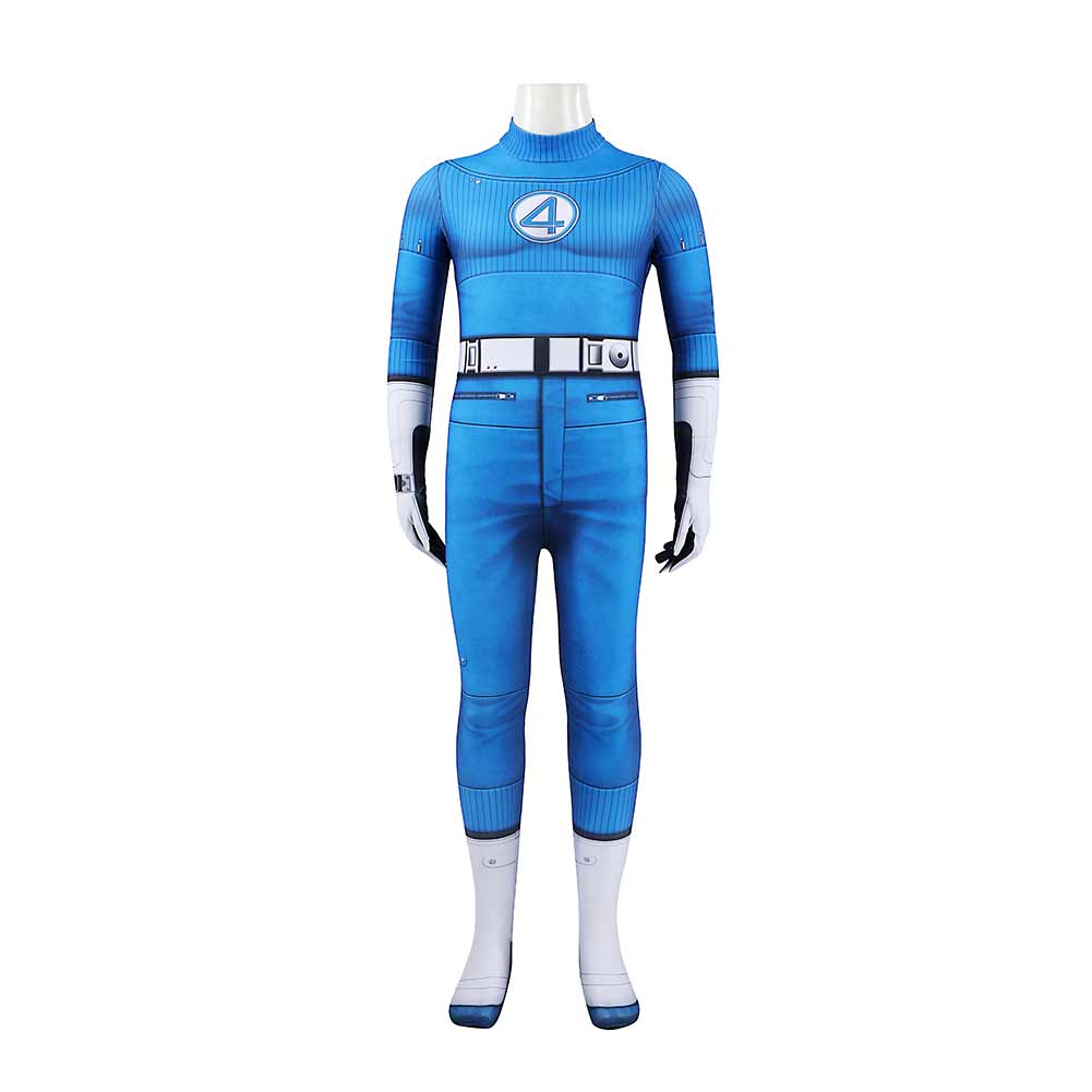 Enfant The Fantastic Four: First Steps(2025) Reed Richards Combinaison Bleue Cosplay Costume