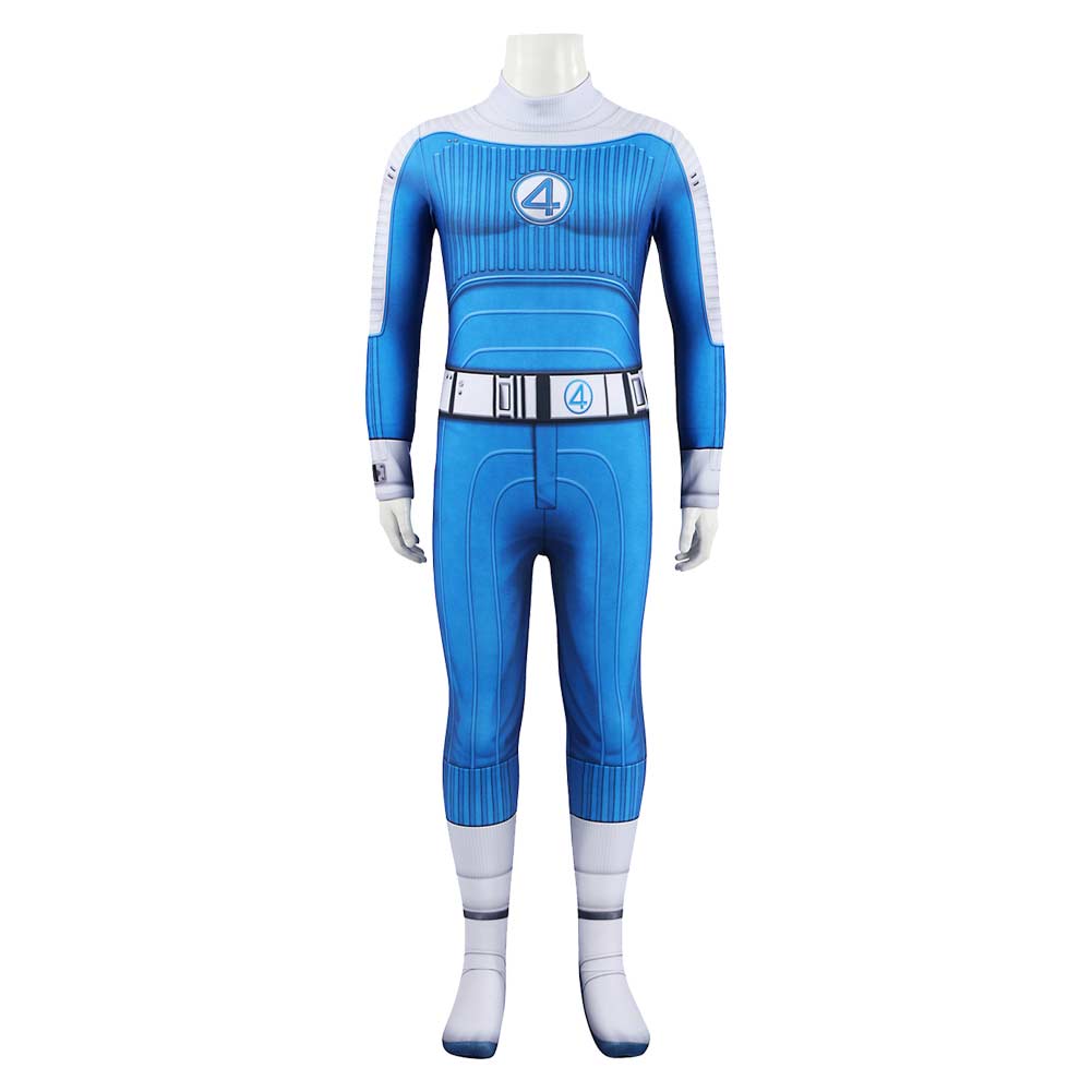 Enfant The Fantastic Four: First Steps(2025) Thing Combinaison Bleue Cosplay Costume