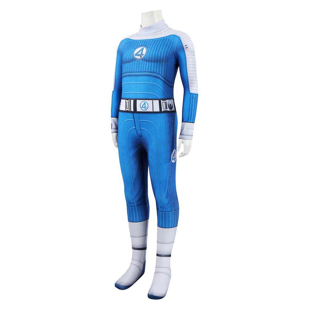 Enfant The Fantastic Four: First Steps(2025) Thing Combinaison Bleue Cosplay Costume