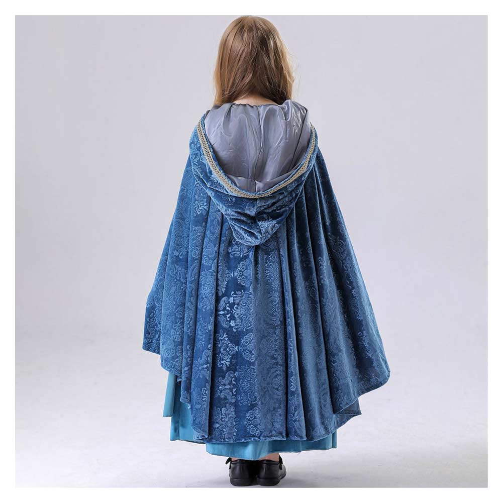 Enfant The Lord of the Rings Arwen Robe+Cape Bleue Cosplay Costume