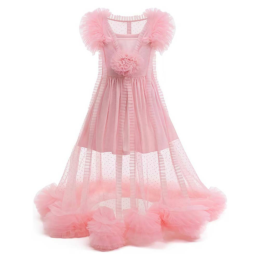 Enfant Wicked Glinda Robe Rose+Accessoires Cosplay Costume