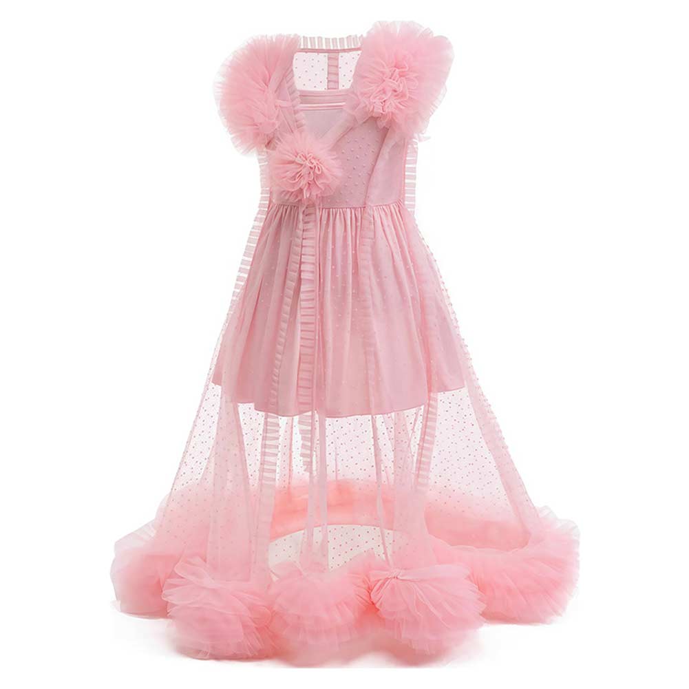 Enfant Wicked Glinda Robe Rose+Accessoires Cosplay Costume