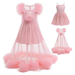 Enfant Wicked Glinda Robe Rose+Accessoires Cosplay Costume Ver.2
