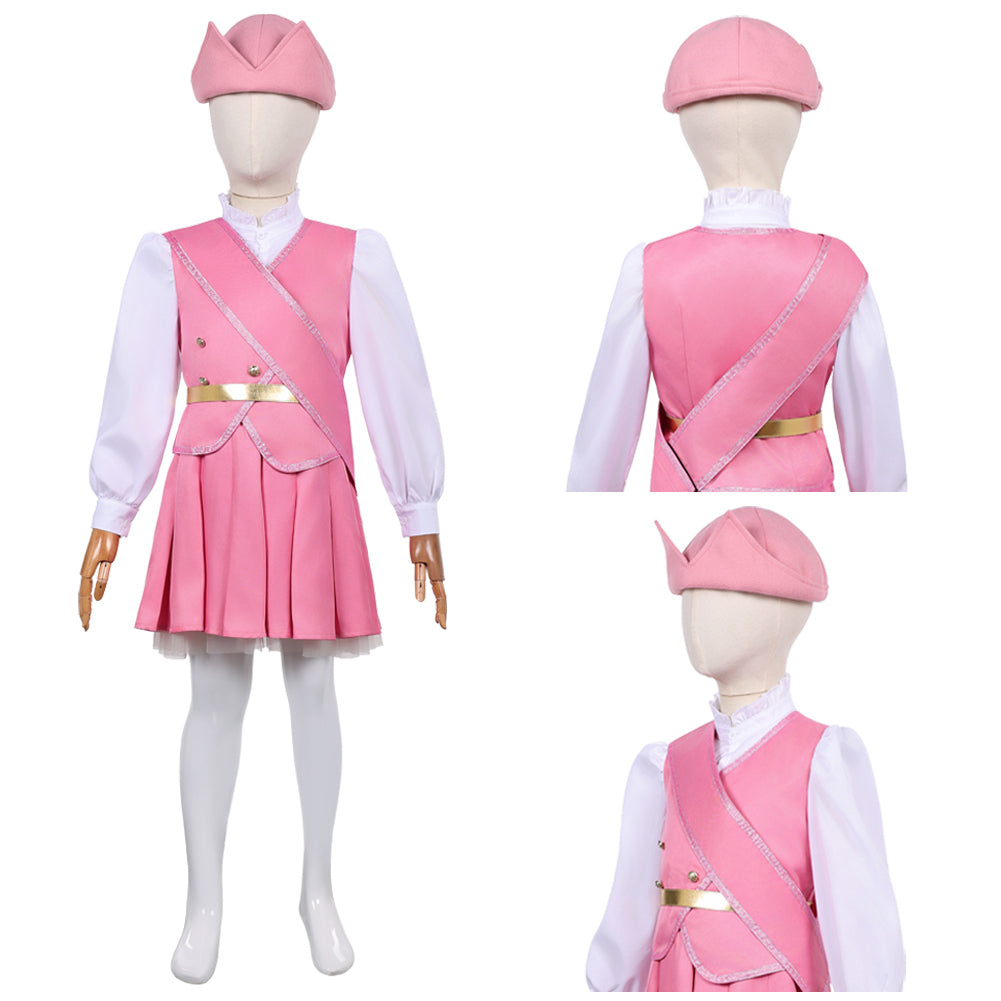 Enfant Wicked: For Good(2025) Glinda Tenue Rose et Blanche Cosplay Costume