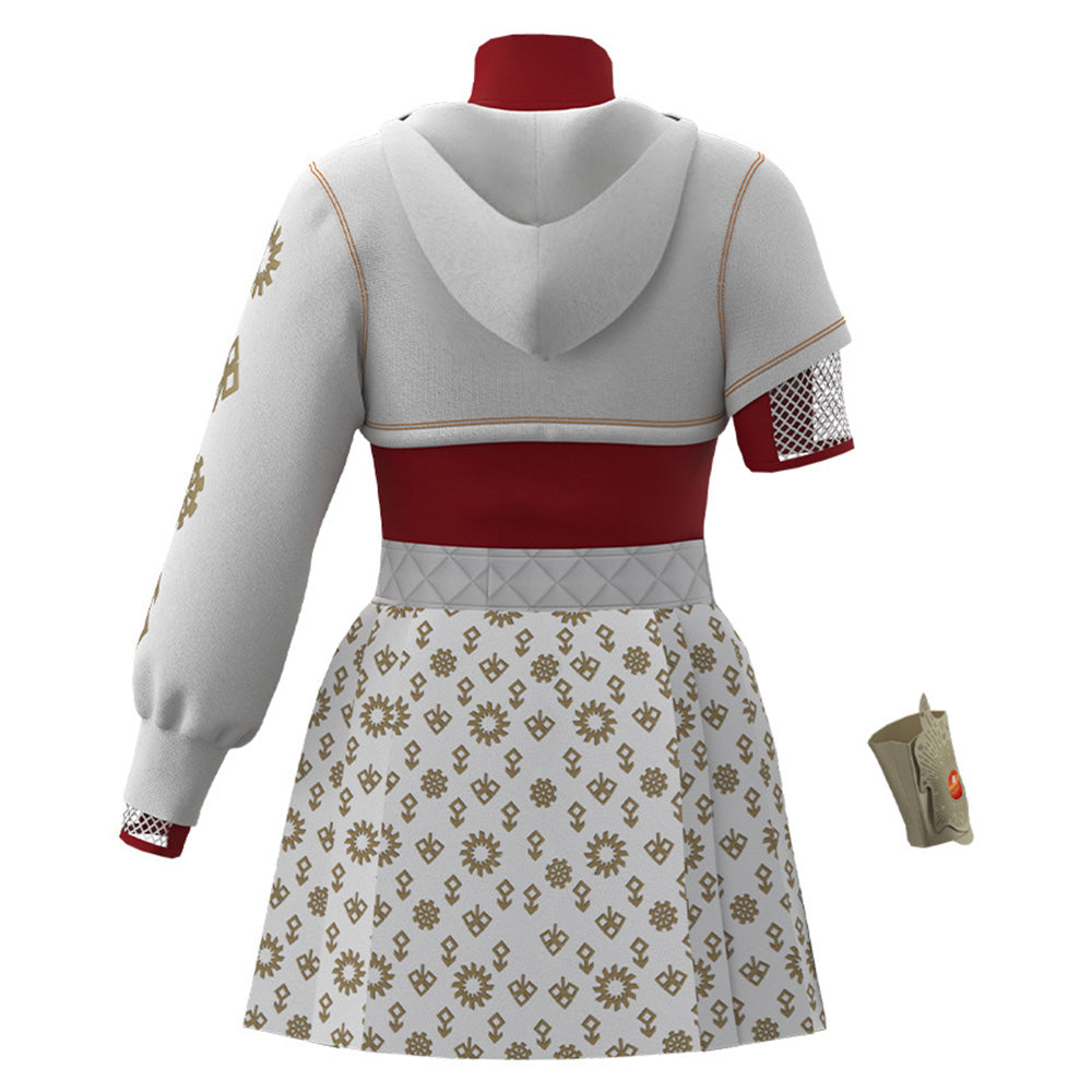 Enfant Zombies 4(2025) Nova Robe Blanche et Rouge Cosplay Costume
