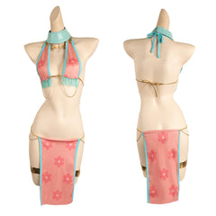 Fairy Tail Lucy Heartfilia Maillot de Bain Bikini Orange Cosplay Costume