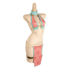 Fairy Tail Lucy Heartfilia Maillot de Bain Bikini Orange Cosplay Costume