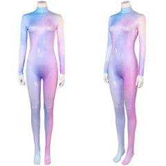 Femme Arcane: League of Legends Saison 2(2024) Viktor Combinaison Bleue et Violette Cosplay Costume