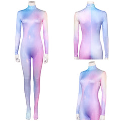 Femme Arcane: League of Legends Saison 2(2024) Viktor Combinaison Bleue et Violette Cosplay Costume