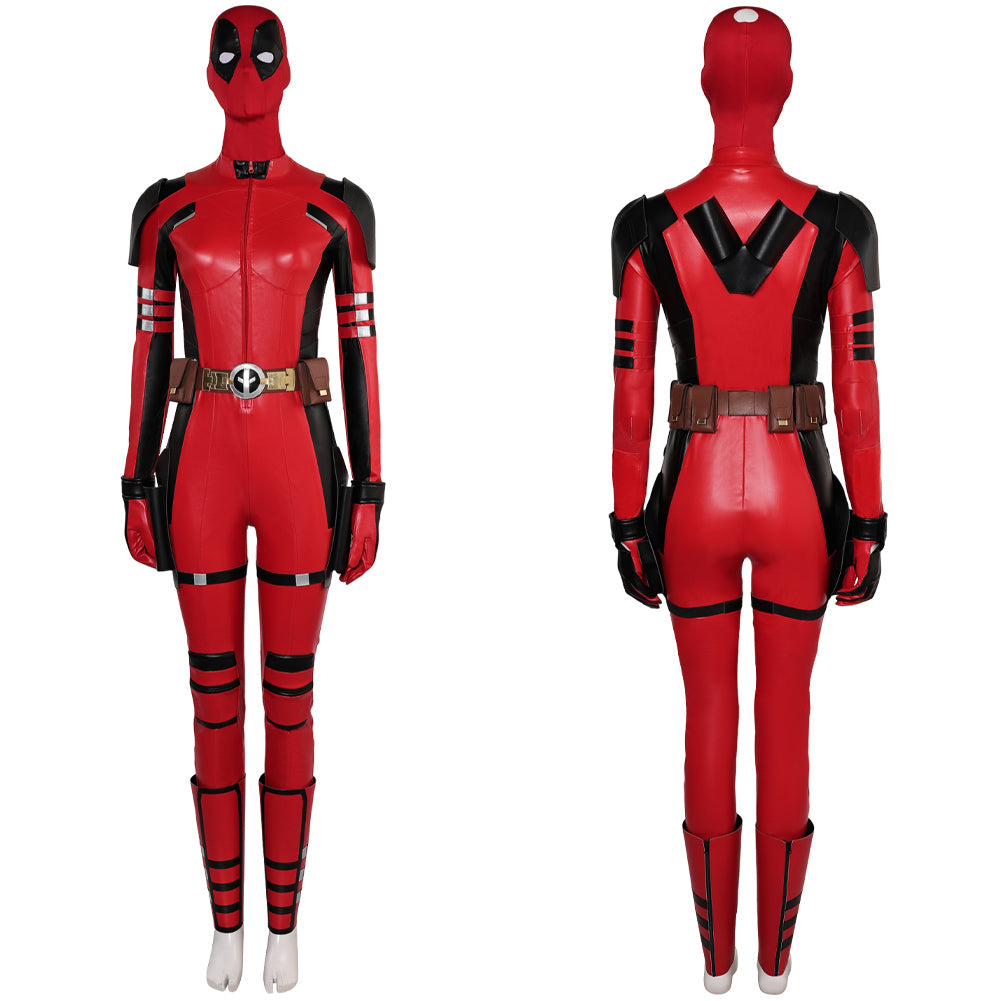 Femme Deadpool & Wolverine(2024) Deadpool Wade Wilson Combinaison Rouge Cosplay Costume