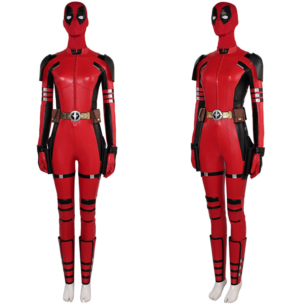 Femme Deadpool & Wolverine(2024) Deadpool Wade Wilson Combinaison Rouge Cosplay Costume
