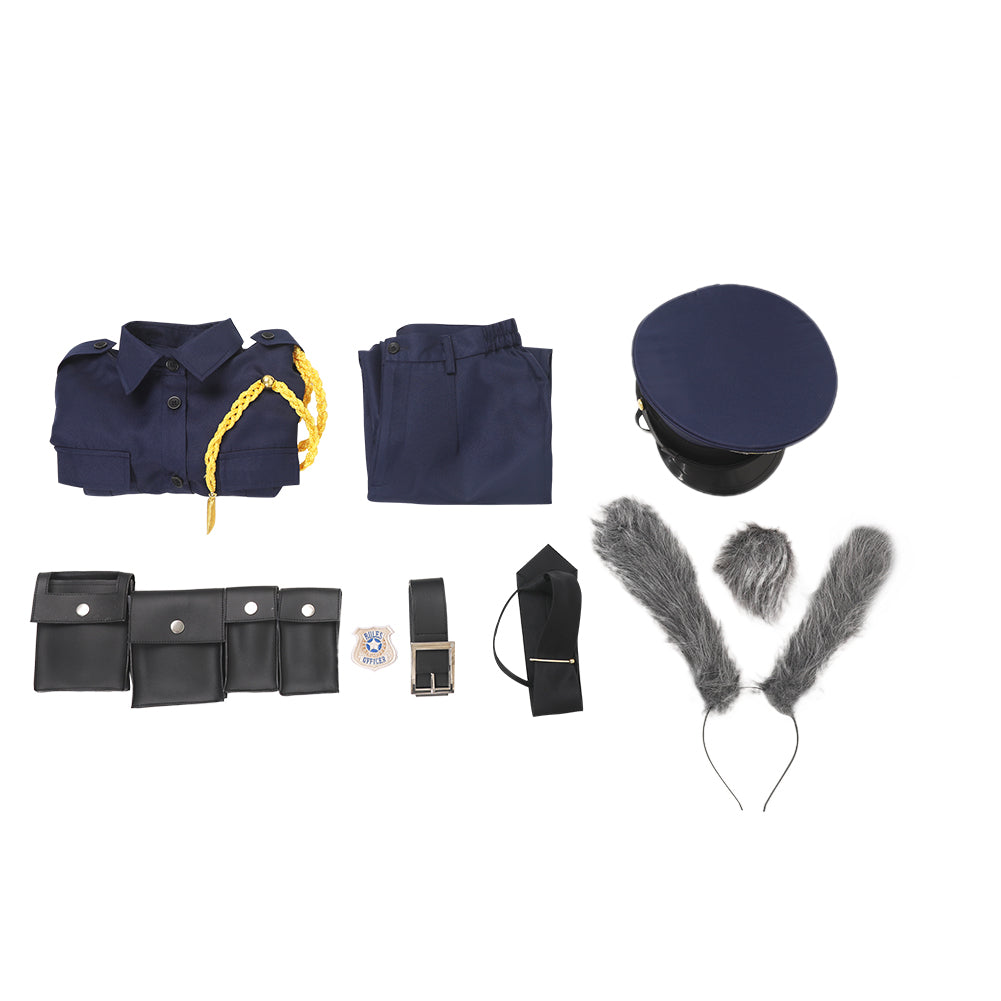 Femme Film Zootopia 2(2025) Judy Hopps Uniforme Bleu Cosplay Costume