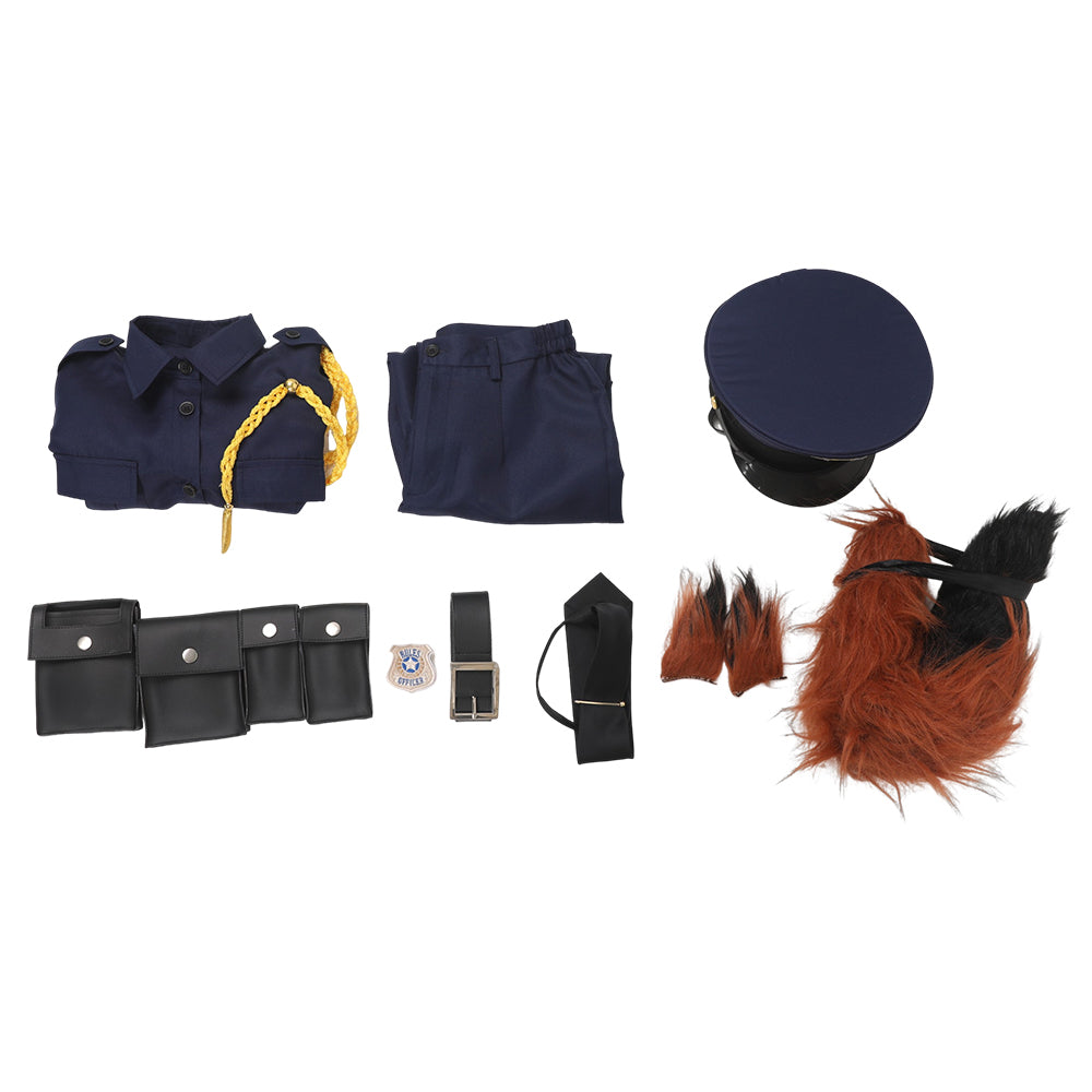 Femme Film Zootopia 2(2025) Nick Wilde Uniforme Bleu Cosplay Costume