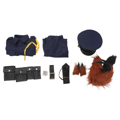 Femme Film Zootopia 2(2025) Nick Wilde Uniforme Bleu Cosplay Costume