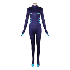 Femme Hazbin Hotel 2 Vox Combinaison Bleue Cosplay Costume