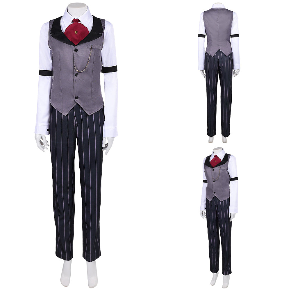 Femme Hazbin Hotel 2(2025) Sir Pentious Tenue Grise Cosplay Costume