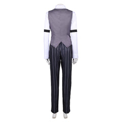 Femme Hazbin Hotel 2(2025) Sir Pentious Tenue Grise Cosplay Costume