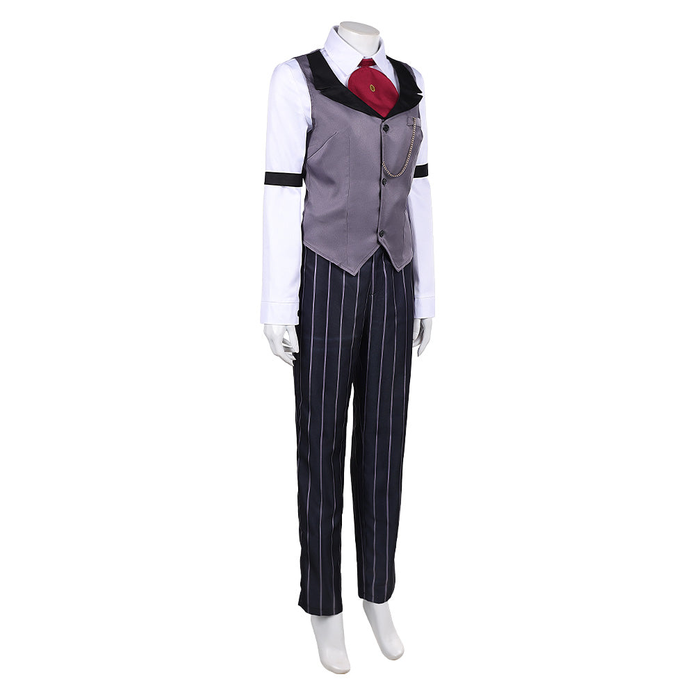 Femme Hazbin Hotel 2(2025) Sir Pentious Tenue Grise Cosplay Costume