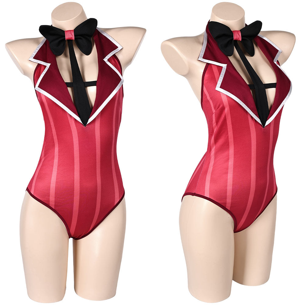 Femme Hazbin Hotel(2024) Alastor Maillot de Bain Une Pièce Cosplay Costume