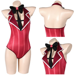 Femme Hazbin Hotel(2024) Alastor Maillot de Bain Une Pièce Cosplay Costume