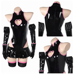 Femme Lingerie Noir Sexy Costume pour Halloween Carnaval