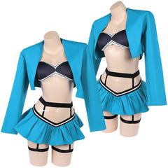 Femme Lingerie Sexy Bleue et Noire Cosplay Costume Carnaval