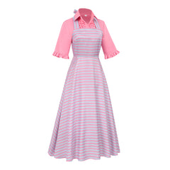 Femme Wicked Glinda Robe Rayée Cosplay Costume