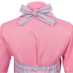 Femme Wicked Glinda Robe Rayée Cosplay Costume