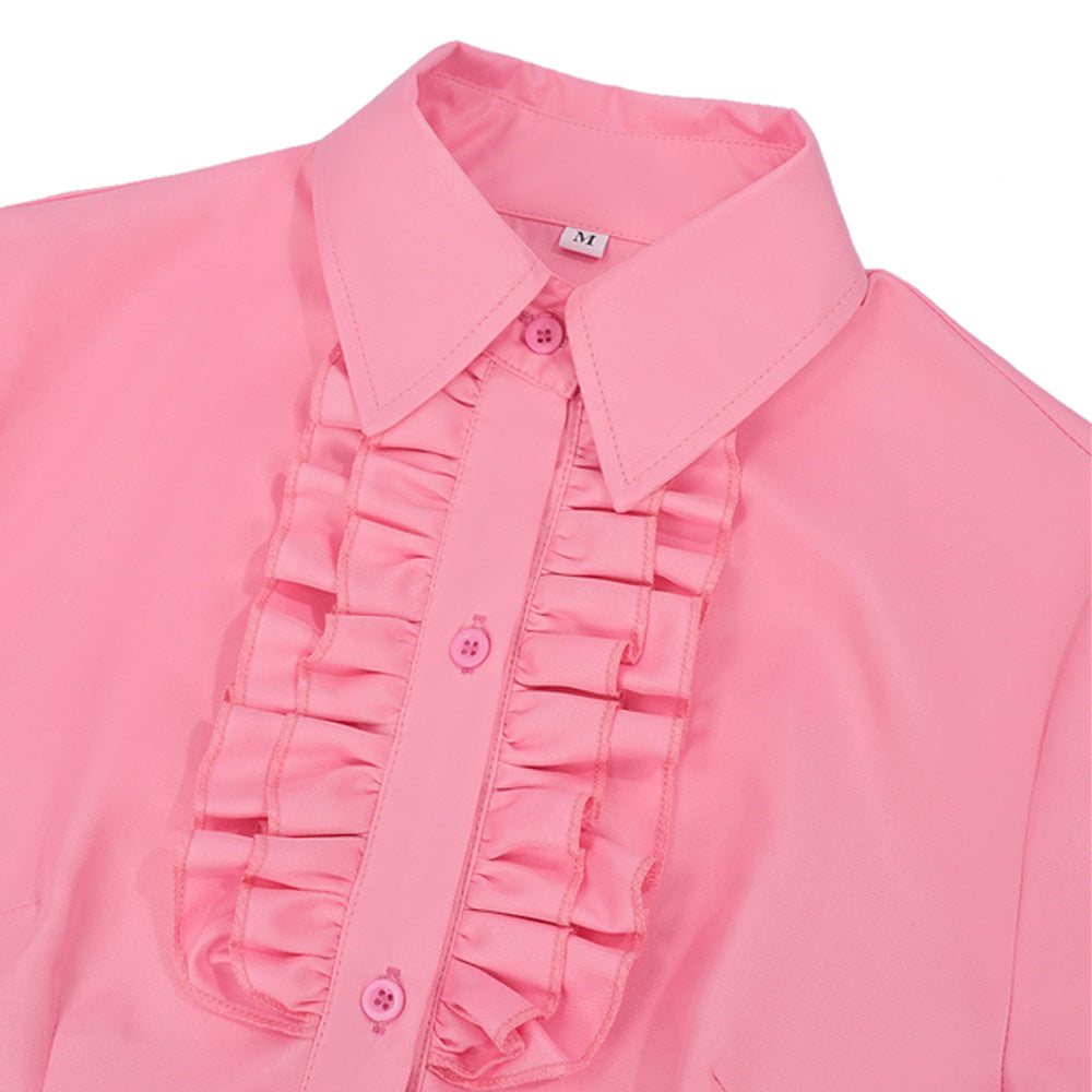 Femme Wicked Glinda Robe Rayée Cosplay Costume