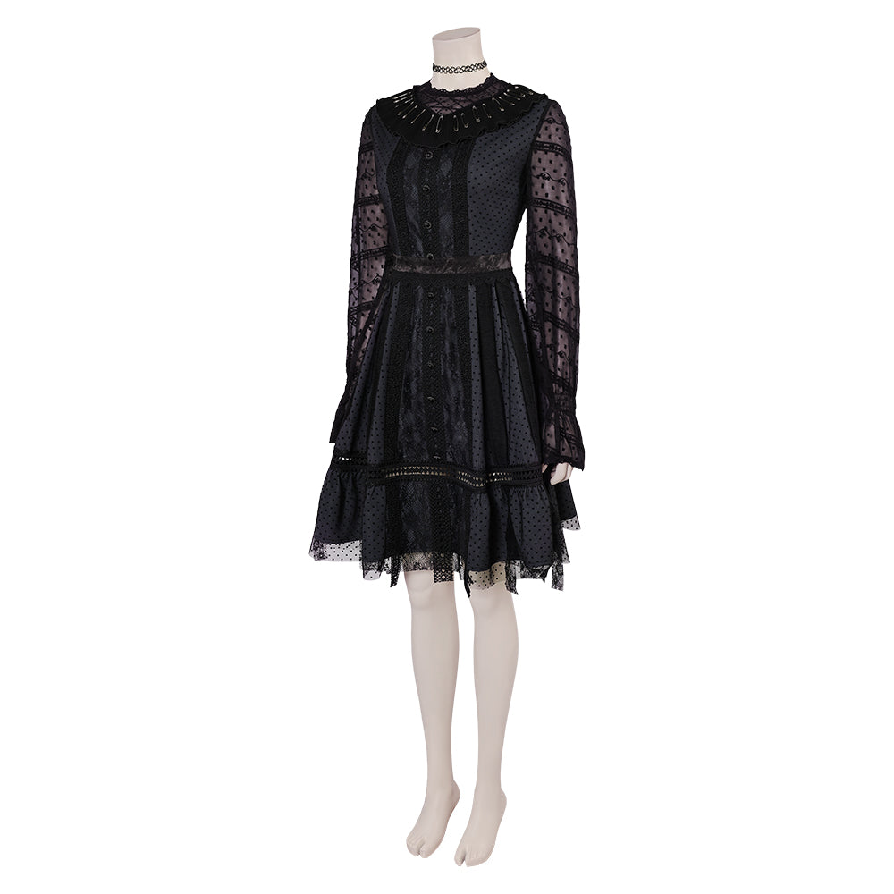 Film Beetlejuice 2(2024) Lydia Deetz Robe Noire Courte Cosplay Costume