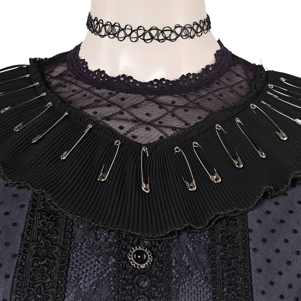 Film Beetlejuice 2(2024) Lydia Deetz Robe Noire Courte Cosplay Costume