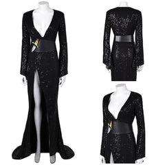 Film Elvira: Mistress of The Dark Elvira Robe Noire Cosplay Costume